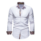 Camisa Manga Larga Slim Fit con Estampado Floral Interior - vista 2