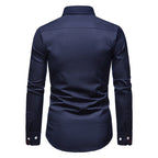 Camisa Manga Larga Slim Fit con Estampado Floral Interior - vista 3