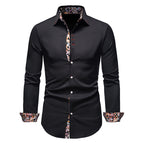 Camisa Manga Larga Slim Fit con Estampado Floral Interior - vista 5