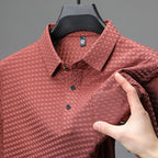 Camisa Texturizada Manga Corta para Hombre en color rojo