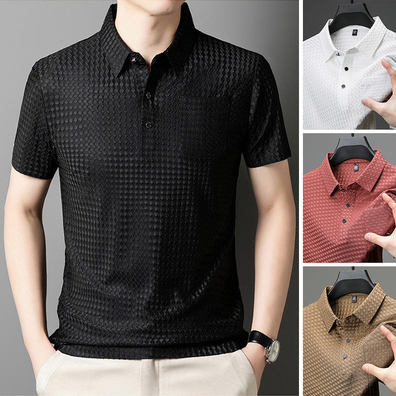 Camisa Texturizada Manga Corta para Hombre en color set de 4 colores