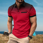 Camisa de Verano con Solapa para Hombre Manga Corta