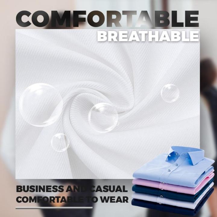 Camisa de Vestir Elástica Sin Arrugas para Hombre Slim Fit - vista 7