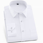 Camisa de Vestir Elástica Sin Arrugas para Hombre Slim Fit en color blanco