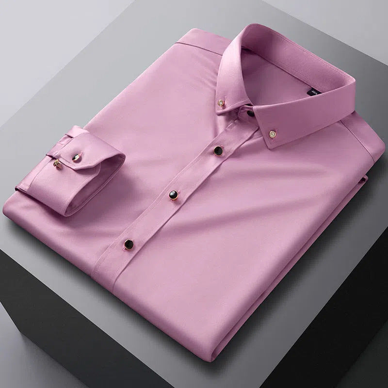 Camisa de Vestir Manga Larga Sin Arrugas para Hombre - vista 8