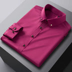 Camisa de Vestir Manga Larga Sin Arrugas para Hombre - vista 9