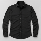 Camisa de vestir slim fit negra