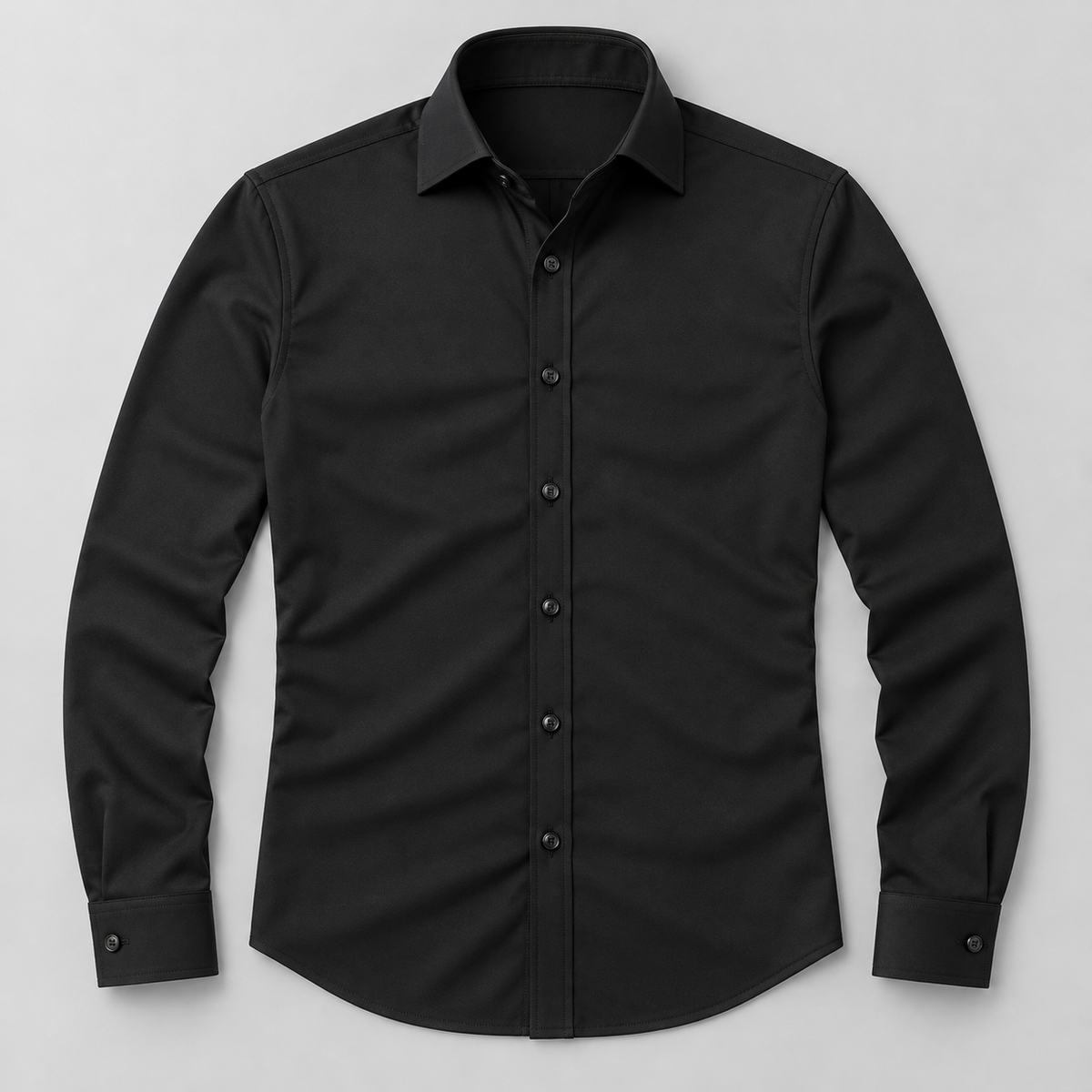 Camisa de vestir slim fit negra