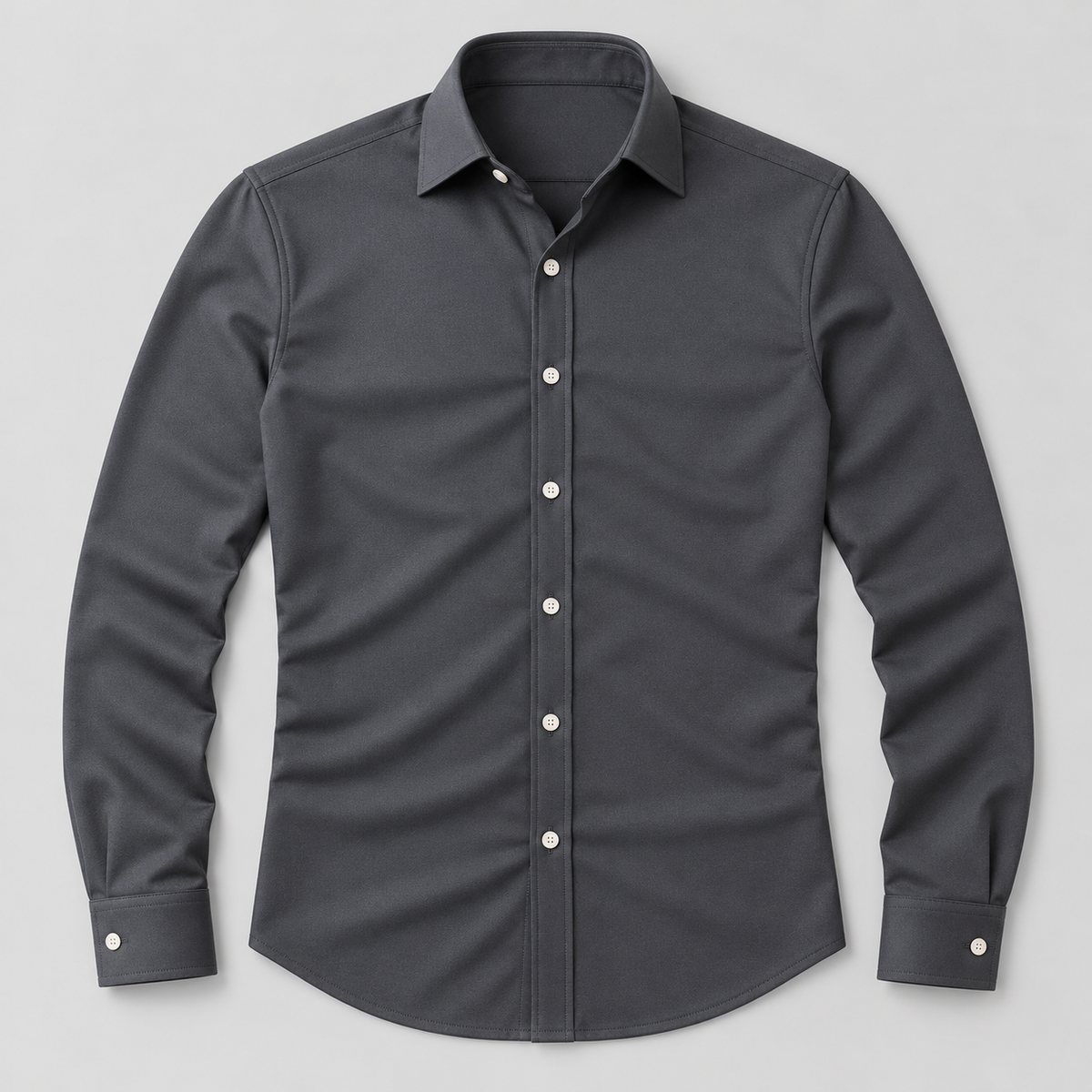 Camisa de vestir slim fit gris