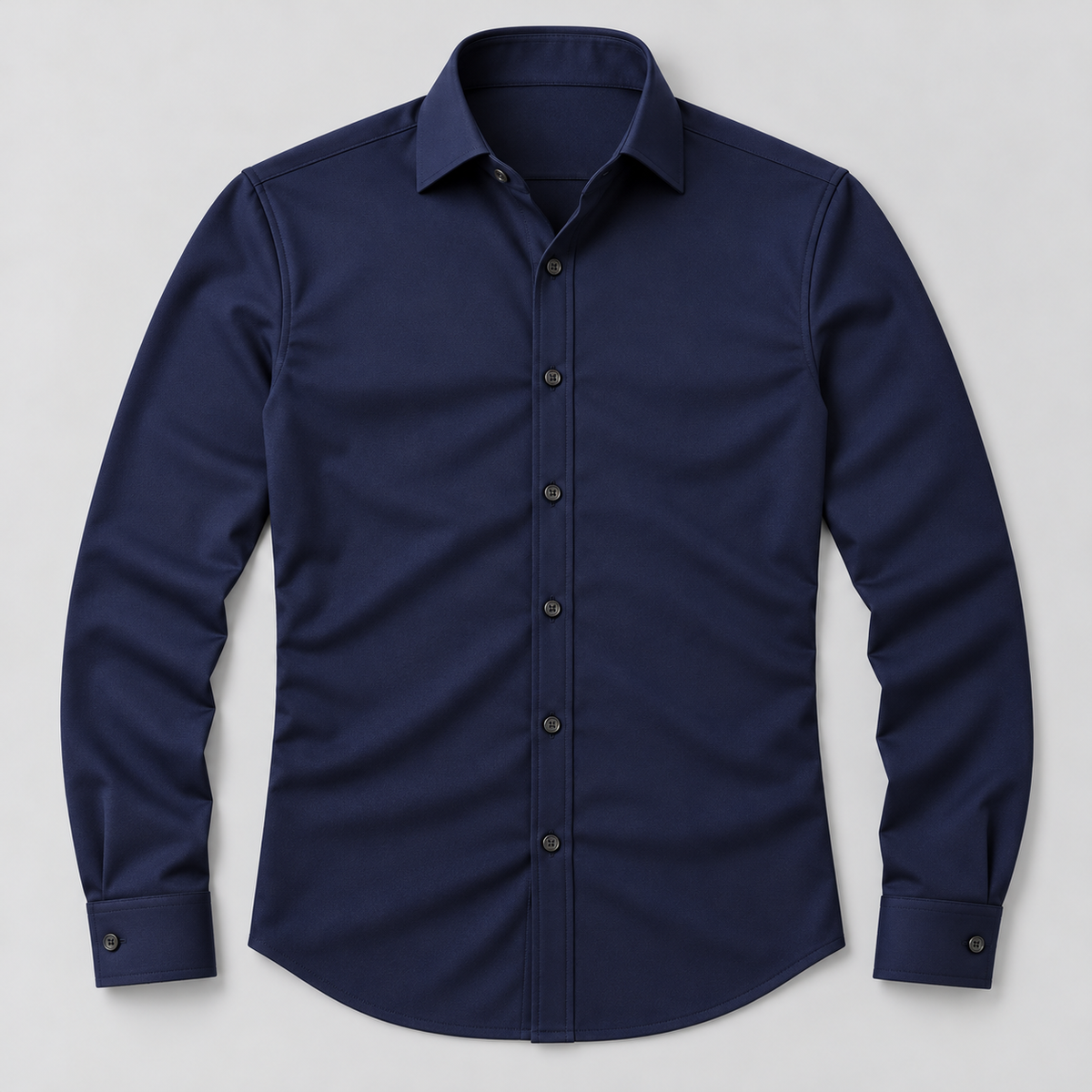 Camisa de vestir slim fit azul marino