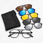 Lentes 6 en 1 modelo Fly con 5 clips y funda