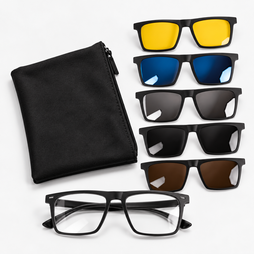 Lentes 6 en 1 modelo Horizon con 5 clips y funda