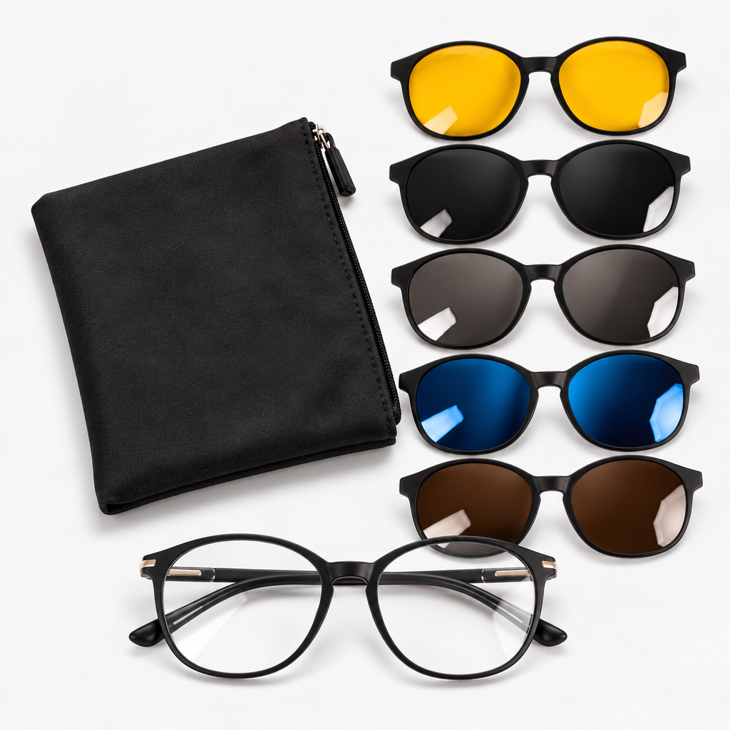 Lentes 6 en 1 modelo Lux con 5 clips y funda