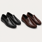 Paquete de 2 pares de mocasines: negro y marrón