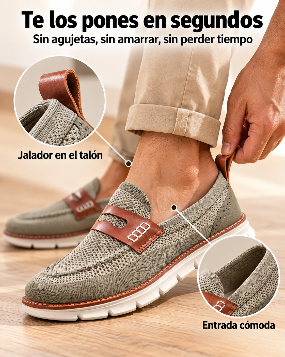 Te los pones en segundos: jalador en el talón y entrada cómoda