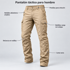 Diagrama del pantalón táctico para hombre con bolsillos cargo