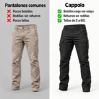 Comparación: pantalones comunes y pantalón táctico Cappolo