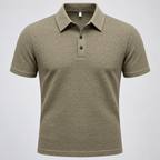 Playera polo kaki de punto texturizado
