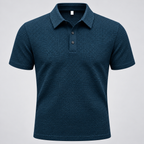 Playera polo azul de punto texturizado