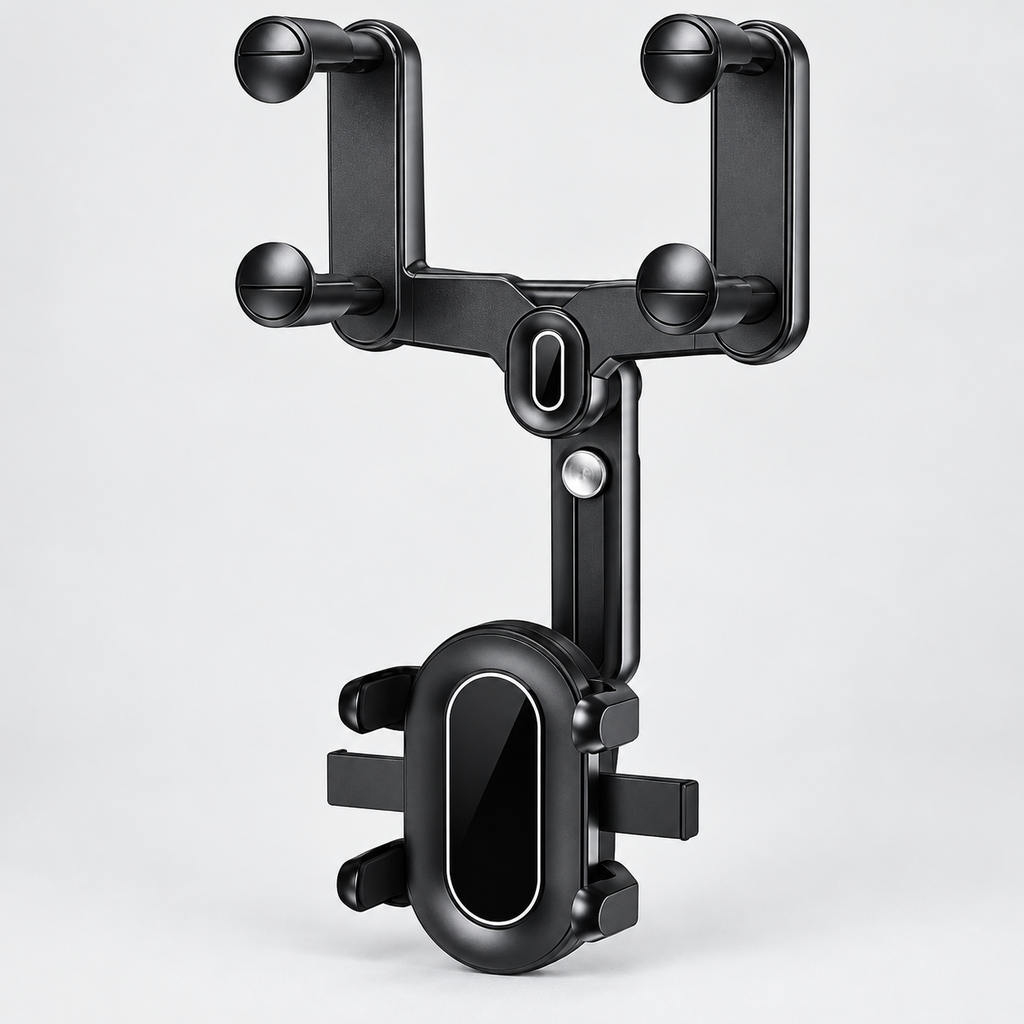 Soporte de celular para retrovisor de auto con giro de 360°