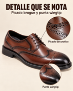 Infográfico del picado brogue y la punta wingtip