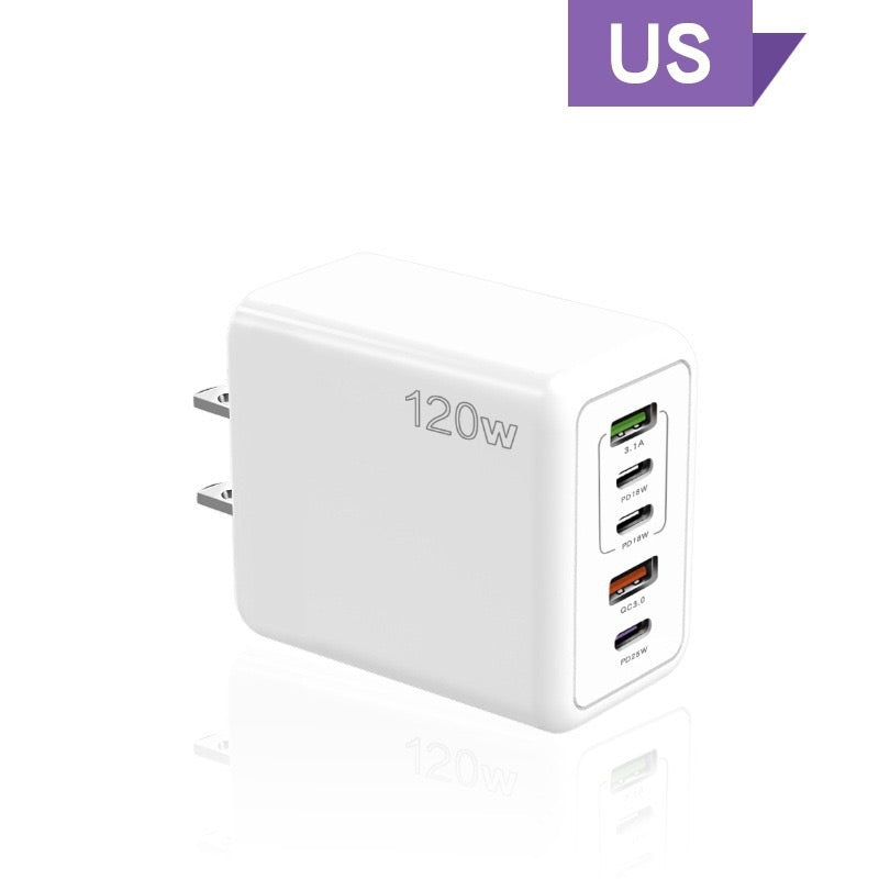 Cargador de pared de 5 puertos blanco