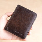 Cartera Delgada para Hombre con Bloqueo RFID en color café