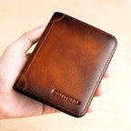 Cartera Delgada para Hombre con Bloqueo RFID en color marrón