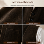 Chaleco de Tweed en Espiga para Hombre con Bolsillos - vista 4