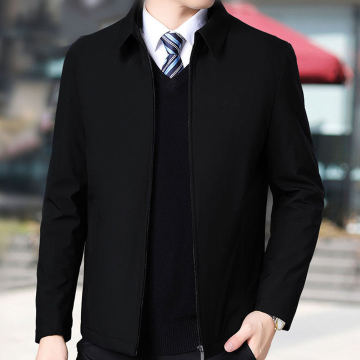 Chamarra Casual con Cuello Alto para Hombre en color negro