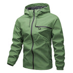 Chamarra Impermeable con Capucha para Hombre Estilo Urbano en color verde