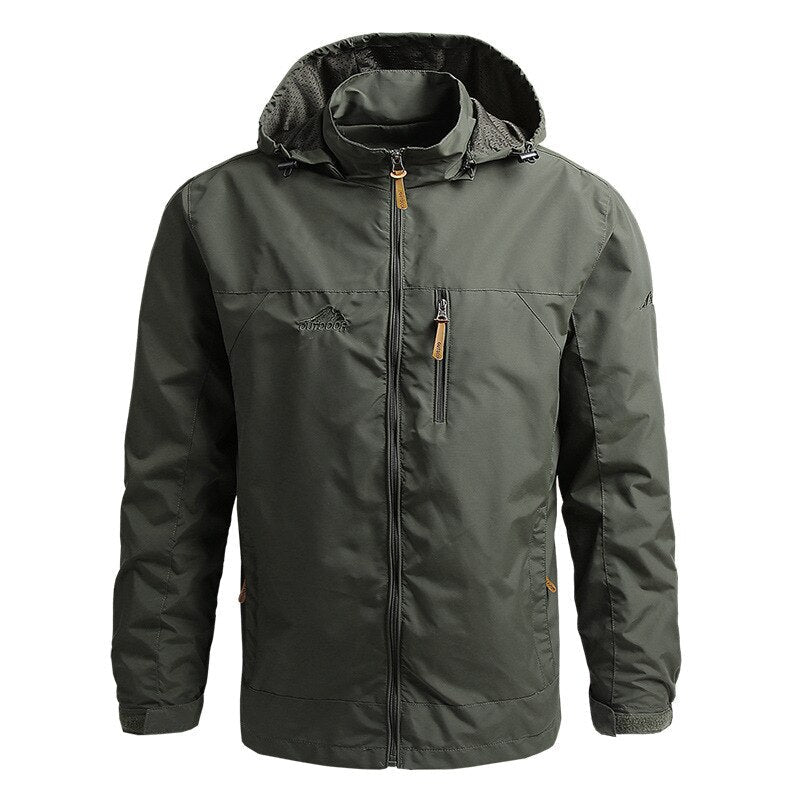 Chamarra Impermeable para Hombre Cortaviento en color verde