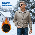 Chamarra de Piel Sintética para Hombre con Cuello Camisero - vista 3
