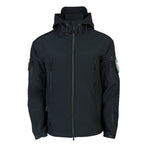 Chamarra Softshell para Hombre Resistente al Agua con Capucha en color negro