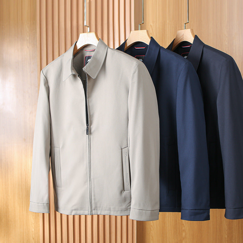 Chaqueta Casual con Cierre para Hombre Cuello Camisero