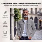 Chaqueta de Pana Vintage para Hombre Corte Relajado