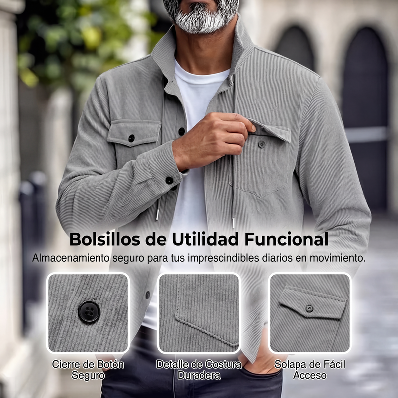 Chaqueta de Pana Vintage para Hombre Corte Relajado - vista 3