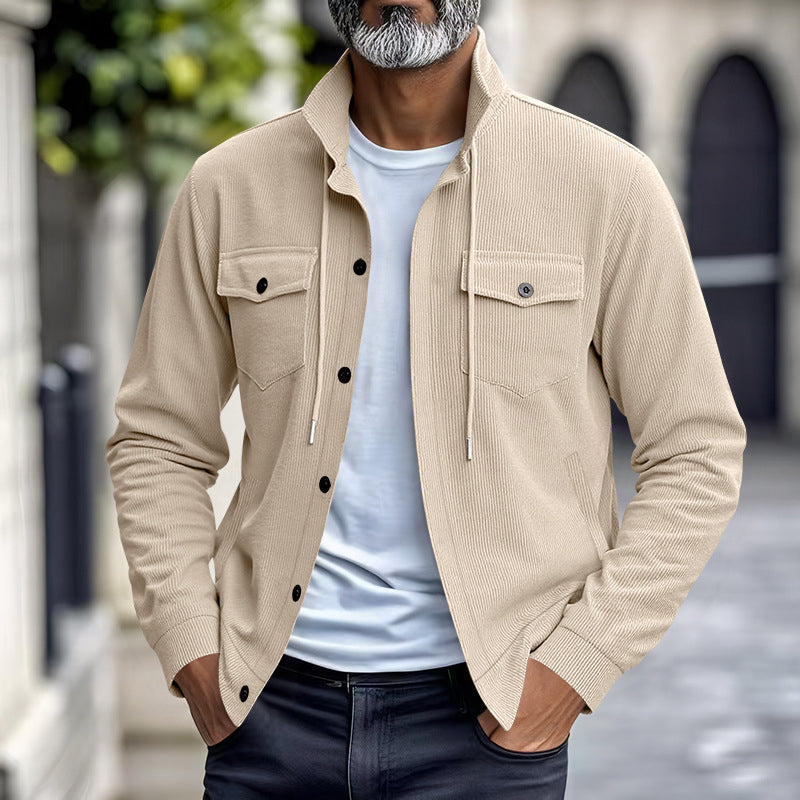 Chaqueta de Pana Vintage para Hombre Corte Relajado en color albaricoque