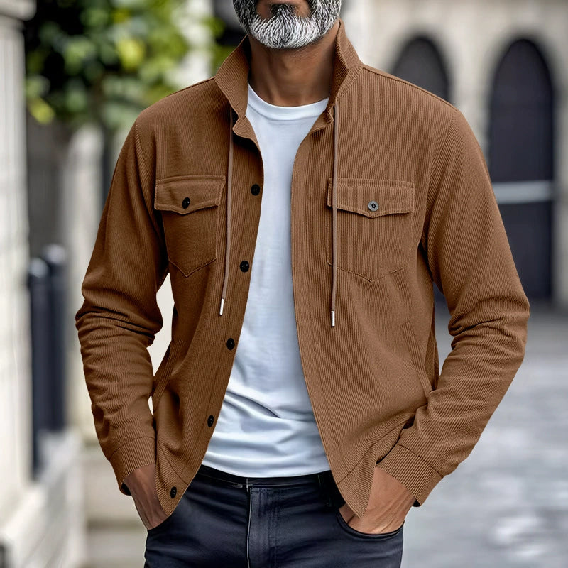 Chaqueta de Pana Vintage para Hombre Corte Relajado en color marrón