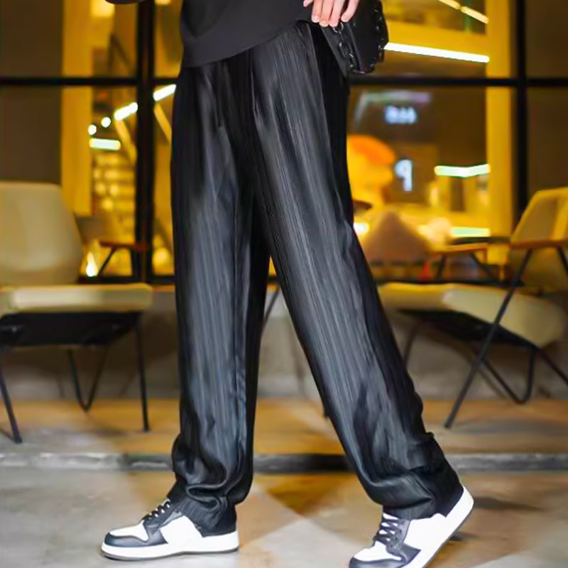 Conjunto de Camisa y Pantalón para Hombre Satinado a Rayas - vista 3