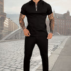 Conjunto para Hombre Polo con Cierre y Pantalón en color negro