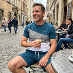 Conjunto de Playera y Short para Hombre de Bloques de Color - vista 3
