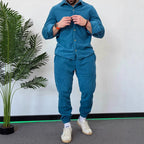 Conjunto de Polar para Hombre Camisa y Jogger en color azul pavo real