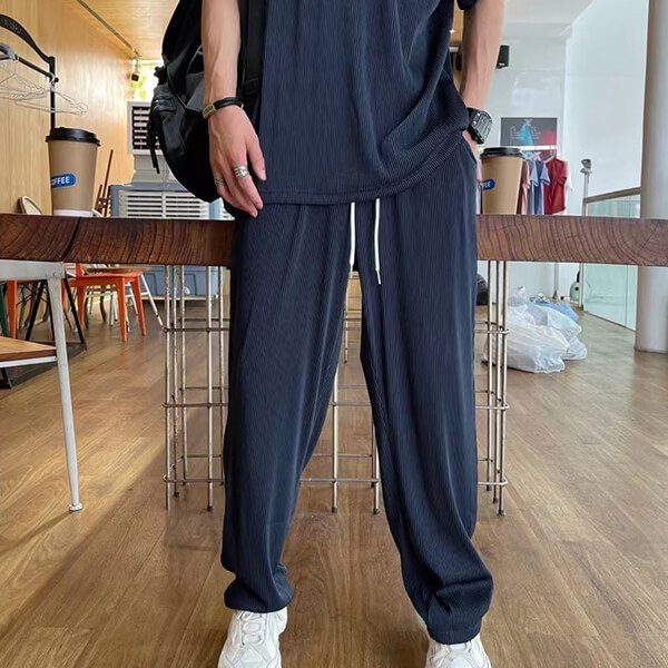Conjunto de Seda Fría para Hombre Playera y Pantalón - vista 9