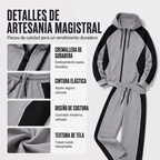 Conjunto Deportivo para Hombre Sudadera con Cierre y Pants Bloques de Color - vista 2