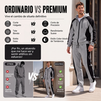Conjunto Deportivo para Hombre Sudadera con Cierre y Pants Bloques de Color - vista 3