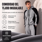 Conjunto Deportivo para Hombre Sudadera con Cierre y Pants Bloques de Color - vista 4