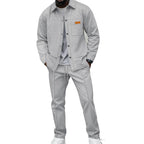 Conjunto Waffle para Hombre Chaqueta y Pantalón en color gris