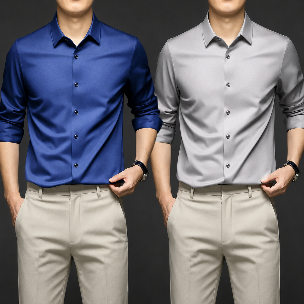 Camisa Ejecutiva Sin Arrugas para Hombre – Compra 1 y Llévate 2