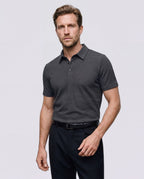 Playera Polo para Hombre de Punto Texturizado y Elástico